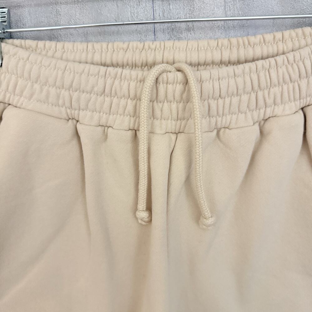 Pangaia Shorts Womens S Beige Organic Cotton Sweatshorts Drawstring Lounge READ! - Picture 5 of 12
